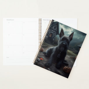 Agenda Calabazas Terrier Escocés Halloween Espeluznante