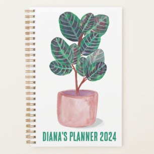 Agenda Calathea Prayer Planta acuarela PERSONALIZADO de p
