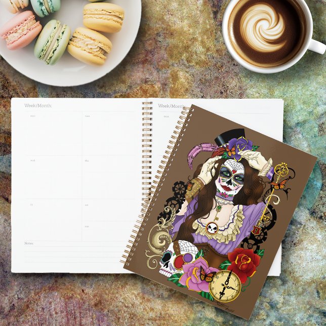 Agenda Calavera de azúcar de Steampunk (Subido por el creador)