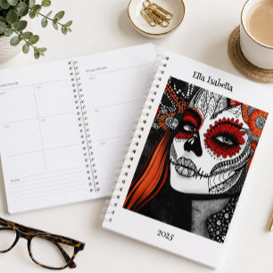 Agenda Calavera de Azúcar Personalizada La Catrina Person