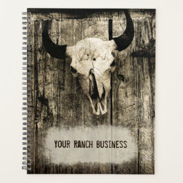 Agenda Calavera de toro occidental Vieja Sepia Rustic