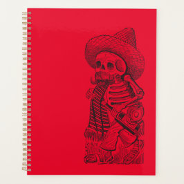 Agenda Calavera en rojo