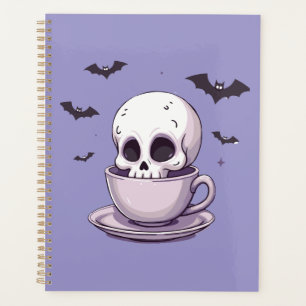 Agenda Calavera Pastel en Taza de Té