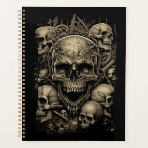 Agenda Calaveras agrupándose en Beige por miedo gótico ne