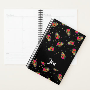 Agenda Calaveras locas en negro