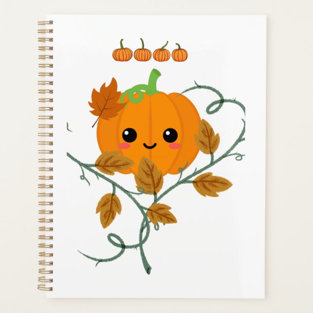 Agenda Calcomanía de calabaza y vides (Anverso)