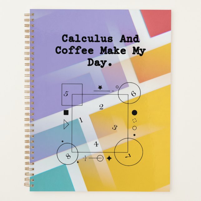 Agenda Calculus & Coffee Lover| Math Teacher Daily Ritual (Anverso)
