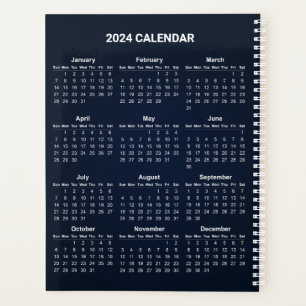 Agenda Calendario 2024 simple pero elegante Planificado