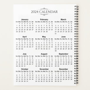 Agenda Calendario 2024 simple pero elegante   Planificado