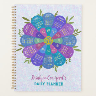 Agenda Calendario 2025 Nombre personalizado Boho Purple F