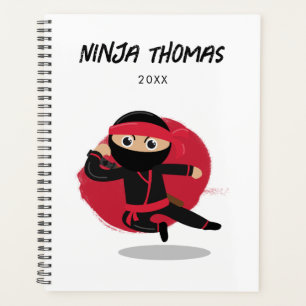 Agenda Calendario Cute Ninja de Guerrero de Niños Negros