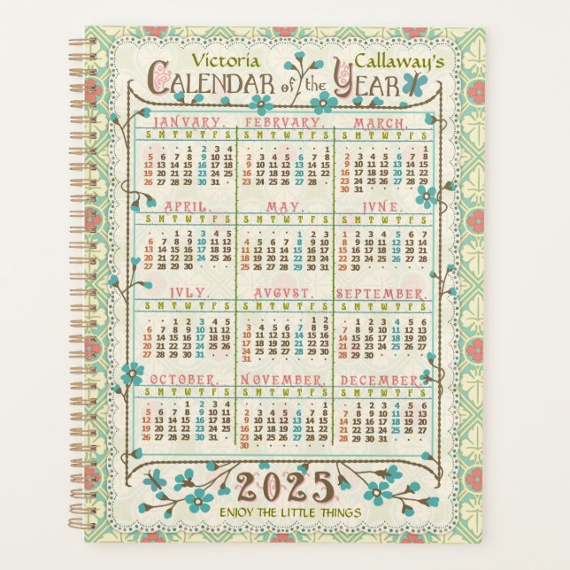 Agenda Calendario de 2025 Aniversario del Art Nouveau vic (Anverso)