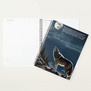 Agenda Calendario de simbolismo de lobo
