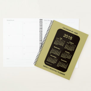 Agenda Calendario del Año Escolar Neon Gold 2018-2019, d