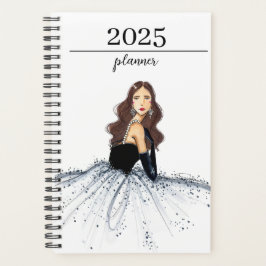 Agenda Calendario Ilustrado De Moda De 12 Meses 2025