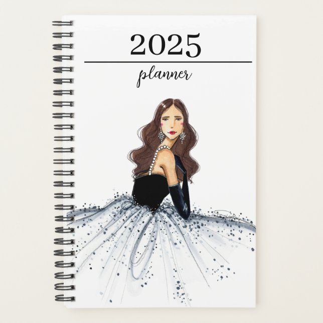 Agenda Calendario Ilustrado De Moda De 12 Meses 2025 (Anverso)