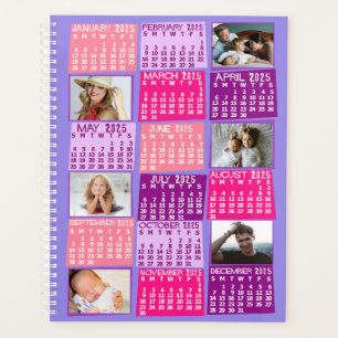 Agenda Calendario Mensual de 2025 Años 12 Collage de foto
