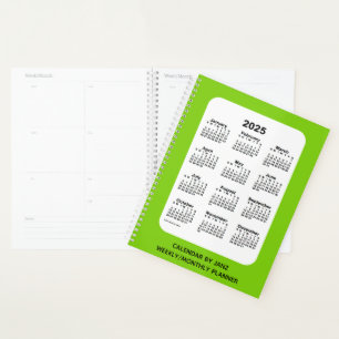 Agenda Calendario Verde Amarillo 2025, de Janz