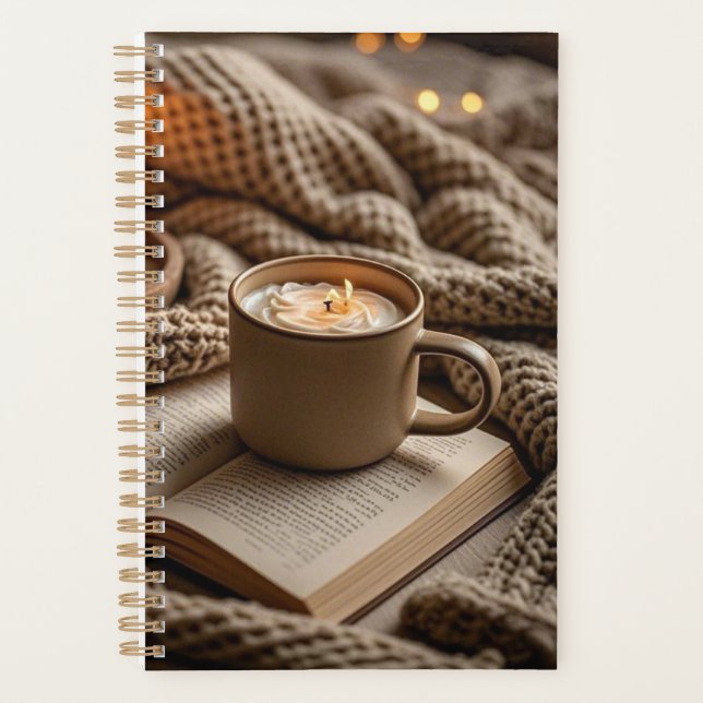 Agenda Cálidas velas y manta por la noche (Anverso)