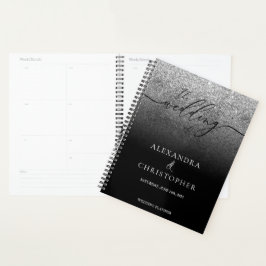 Agenda Caligrafía de boda con destellos de plata CHISPEAN