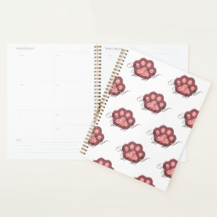Agenda Caligrafía de "MEOW" de Cuadros de Gatos - Adorabl