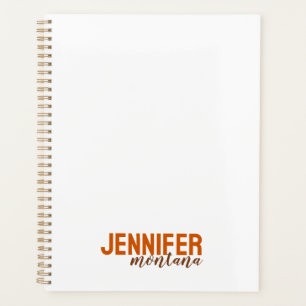 Agenda Caligrafía Elegante Llanura Añadir nombre propio