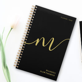 Agenda Caligrafía moderna de la escritura de un monograma
