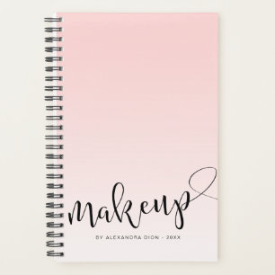 Agenda Calilización simple de escritura manuscrita rosa 