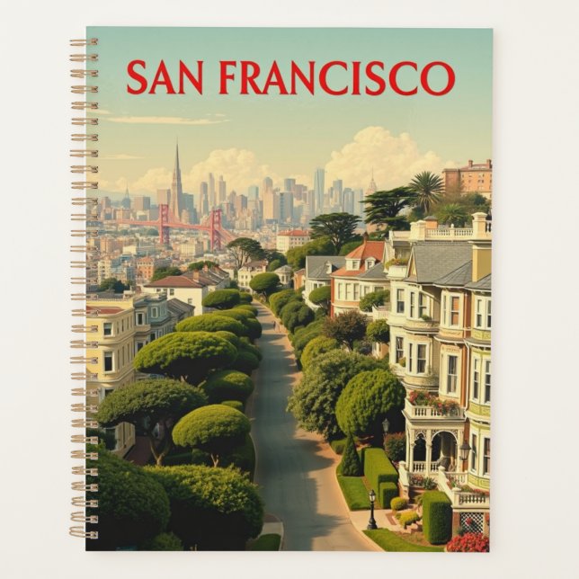 Agenda Calle Lombard, San Francisco | Retro vintage (Anverso)