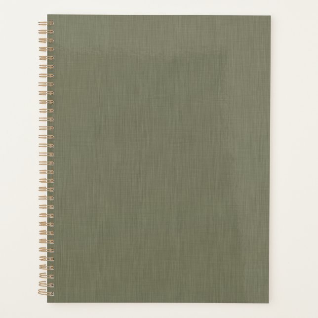 Agenda Calm & simple olive green textured background  (Anverso)