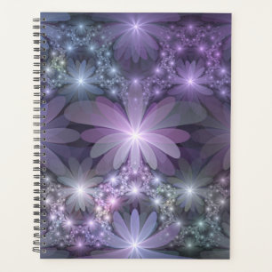Agenda Cama de flores arte fractal abstracto brillante de