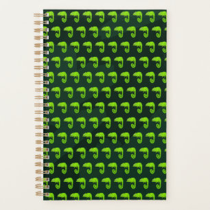 Agenda Camaleón lindo verde