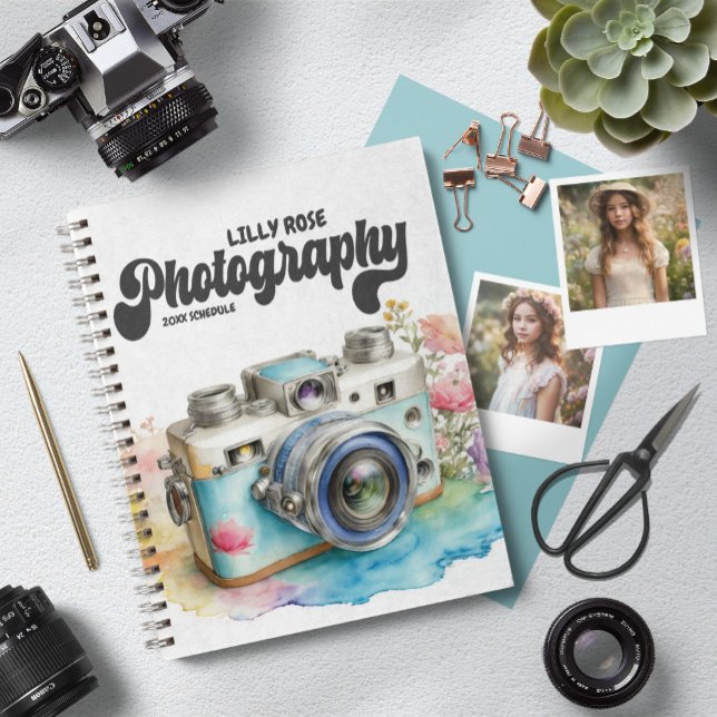 Agenda Cámara Retro Planner de Fotógrafo Personalizado (Subido por el creador)