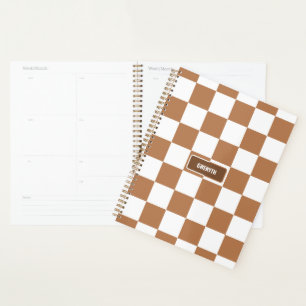Agenda Camello Cognac Neutral con control personalizado