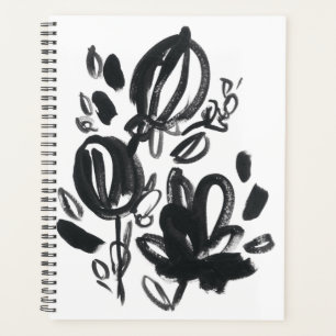 Agenda Cameo Bloom - Blanco y negro