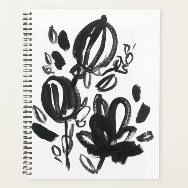 Agenda Cameo Bloom - Blanco y negro (Anverso)