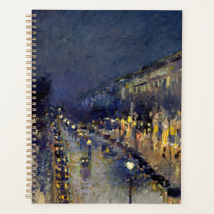 Agenda Camille Pissarro - Boulevard Montmartre de noche