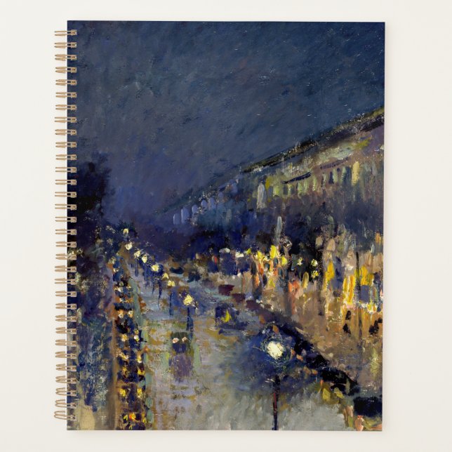 Agenda Camille Pissarro - Boulevard Montmartre de noche (Anverso)