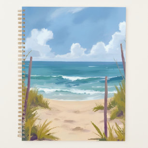 Agenda Camino de la Playa Agua de Océano Pintura Coster