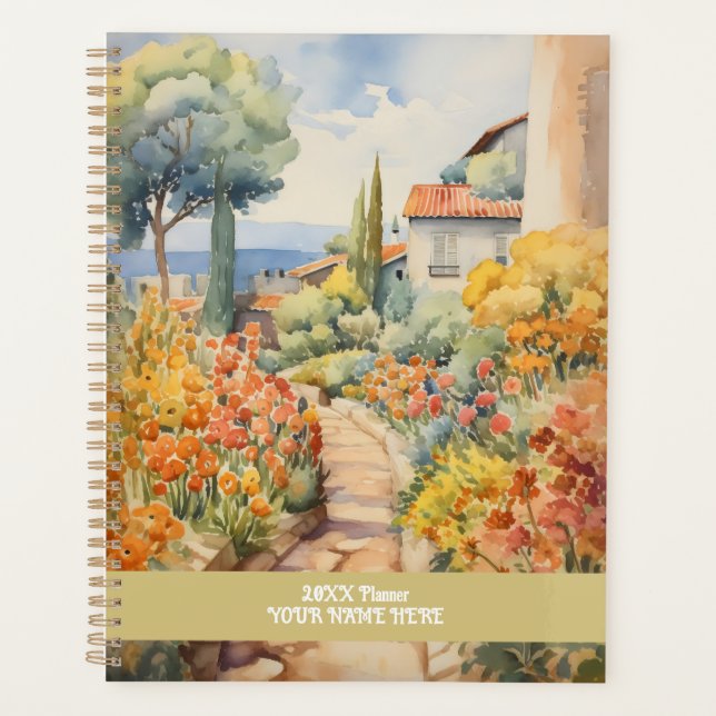 Agenda Camino tranquilo a través de un jardín de flores e (Anverso)