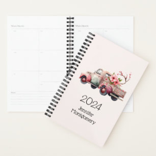 Agenda Camión de granjero de cosecha rosa