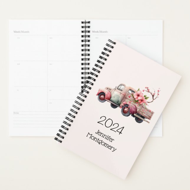 Agenda Camión de granjero de cosecha rosa (Demostración)