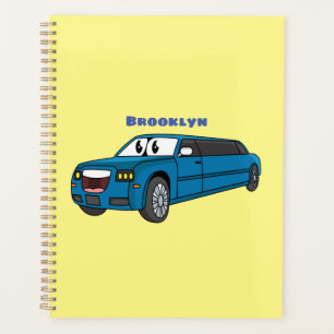 Agenda Camión de personalizado limusina azul muy feliz