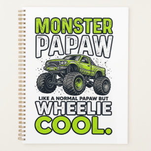 Agenda Camión Monstruo Papá Wheelie Cool Divertido Diseño