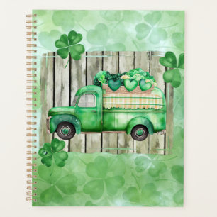 Agenda Camión vintage irlandés Clovers de St. Patrick's D