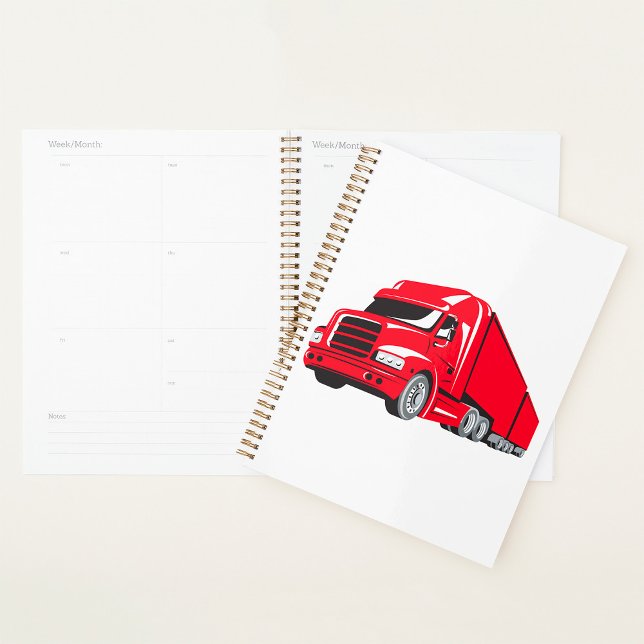 Agenda Camionero Rojo Semicamión Big Rig (Subido por el creador)
