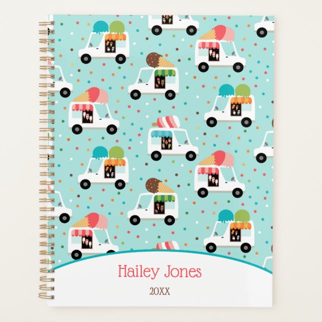 Agenda Camiones de helado rompen Chicas personalizados (Anverso)