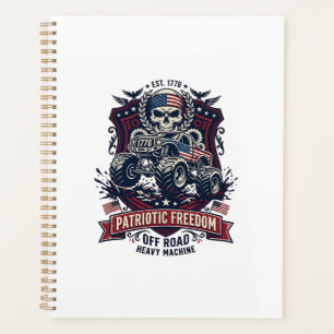 Agenda Camioneta Monstruo Patriótica 1776 Calavera Fuera