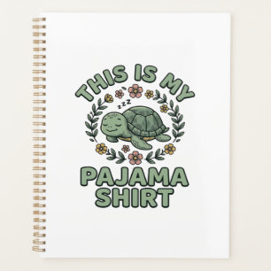 Agenda Camisa De Dormir De Tortuga Lindo Vintage Vector D