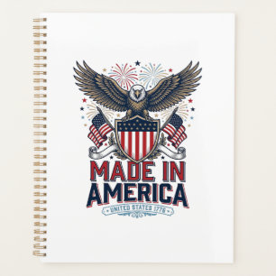 Agenda Camiseta Águila Patriótica Hecha en América 4 de J